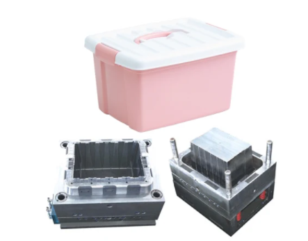 boîte en plastique portable caisse moule pièces stockage boîte en plastique moule d'injection